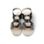 7534 Black/White Wegde Sandal