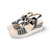 7534 Black/White Wegde Sandal