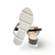 7534 Black/White Wegde Sandal