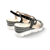 7534 Black/White Wegde Sandal