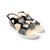7534 Black/White Wegde Sandal