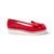 Marta Red Low Wedge