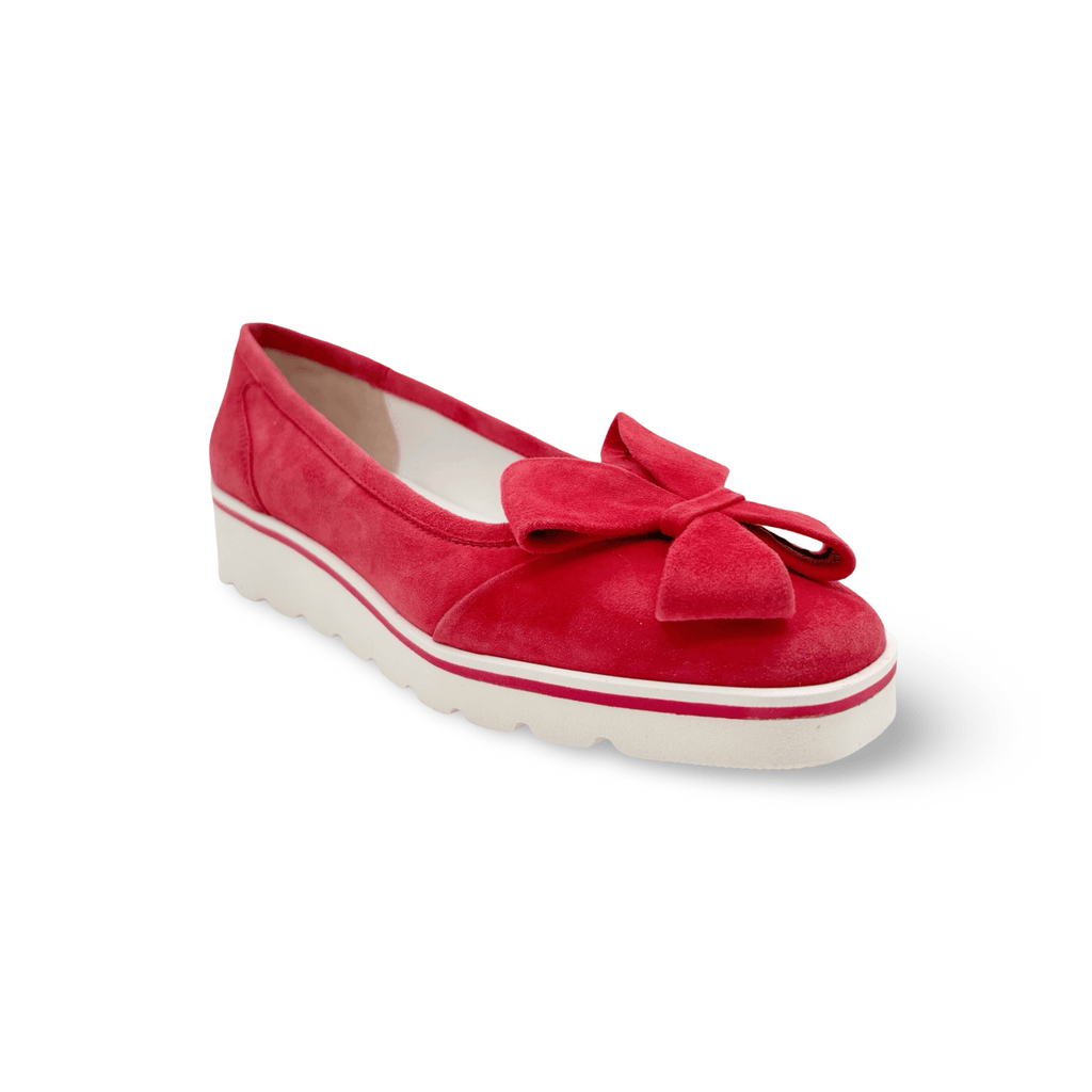 Marta Red Low Wedge