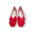 Marta Red Low Wedge