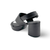 Camera Black Leather Sandal