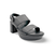 Camera Black Leather Sandal