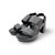 Camera Black Leather Sandal