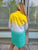 11-18D Yellow/Green Shirt Linen Dress