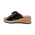 Lianna Black Wedge Velcro Adjust Sandal