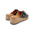 Lianna Black Wedge Velcro Adjust Sandal