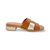 Rima Tan/Gold Leather Slide