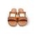 Rima Tan/Gold Leather Slide
