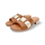 Rima Tan/Gold Leather Slide