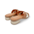 Rima Tan/Gold Leather Slide