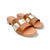 Rima Tan/Gold Leather Slide