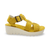 YUDD236 Yellow Suede Platform Sandal