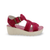 YUDD236 Berry Suede Platform Sandal