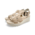 YUDD236 Taupe Suede Platform Sandal