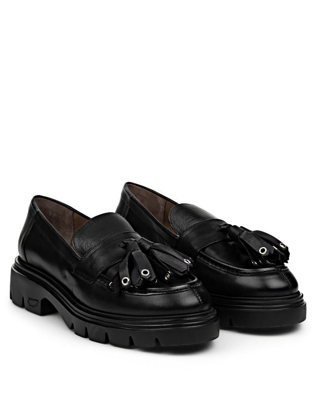 A4303 Black Platform Loafer