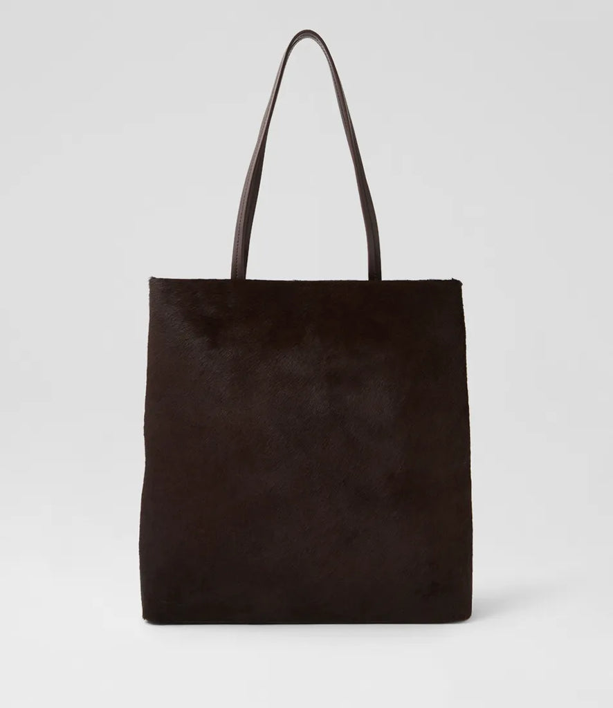 Talli Dark Choc Leather Tote