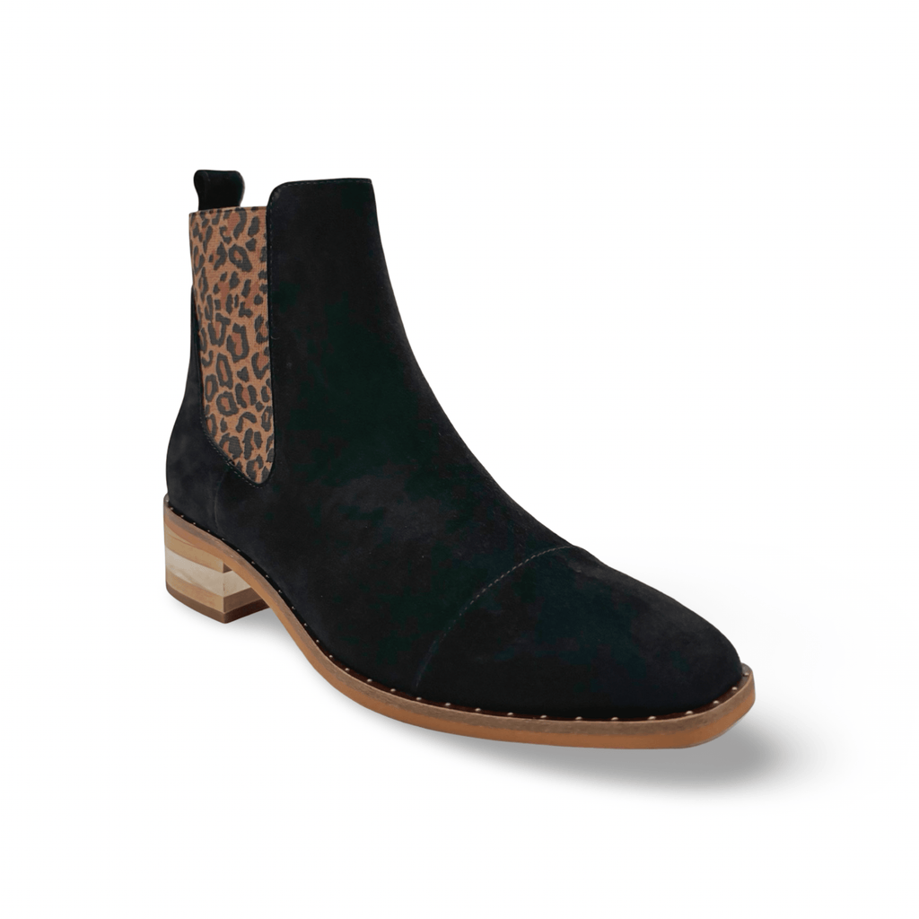Forda Black Leopard Boot