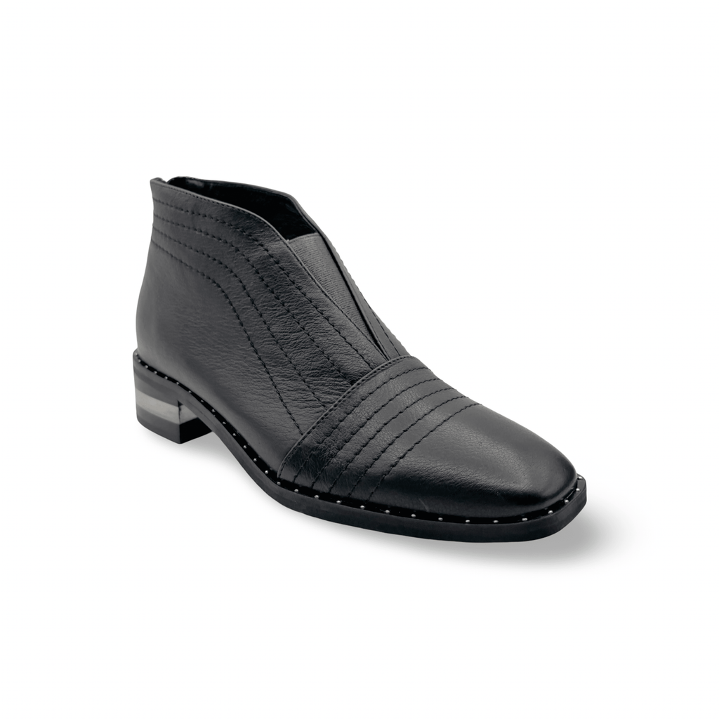 Faradays Black Leather Bootie