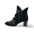 Balderte Black Floral Ankle Boot