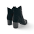 Balderte Black Floral Ankle Boot