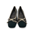 Foyars Black/Gold Ballet Flat