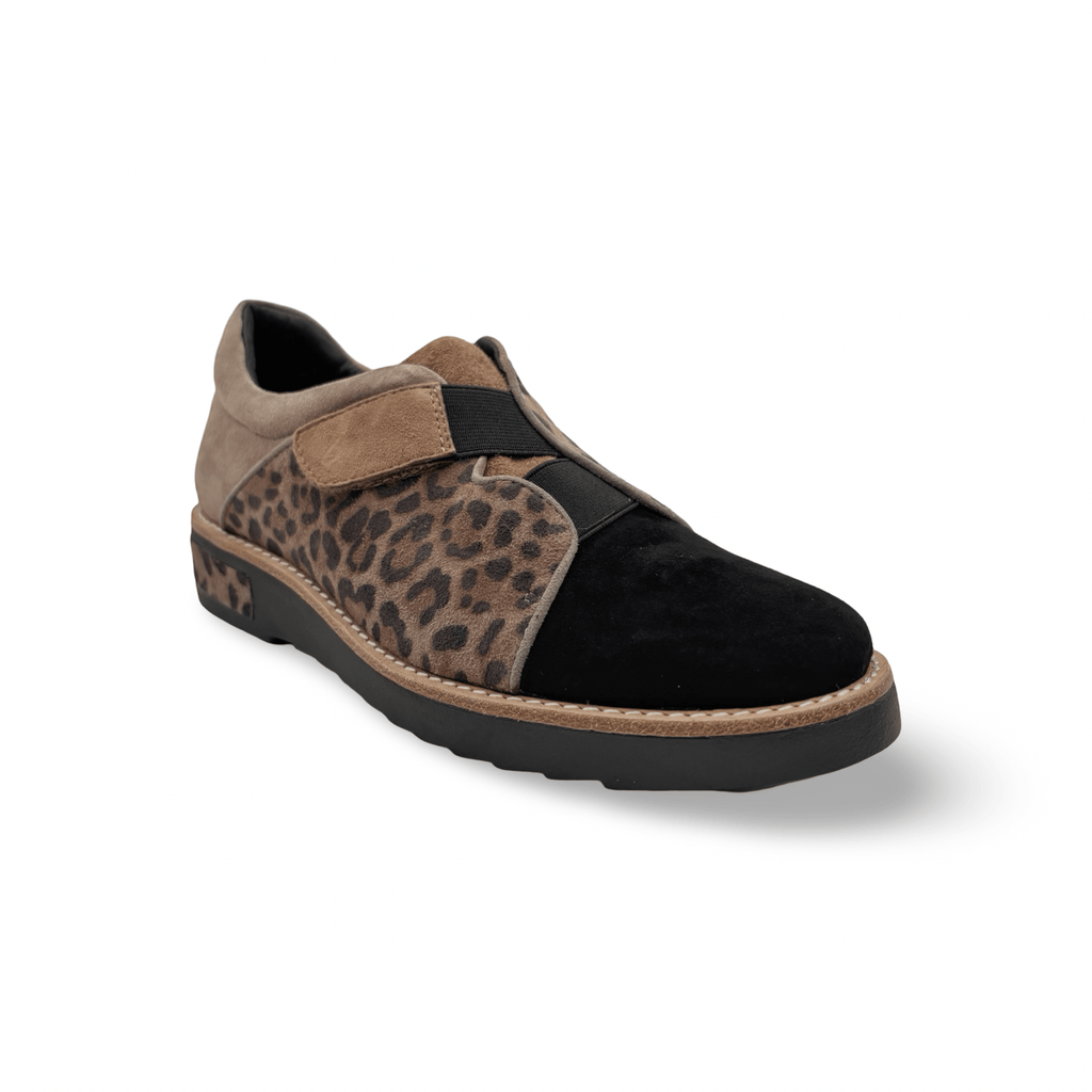 Reinys Taupe Multi Suede Flat