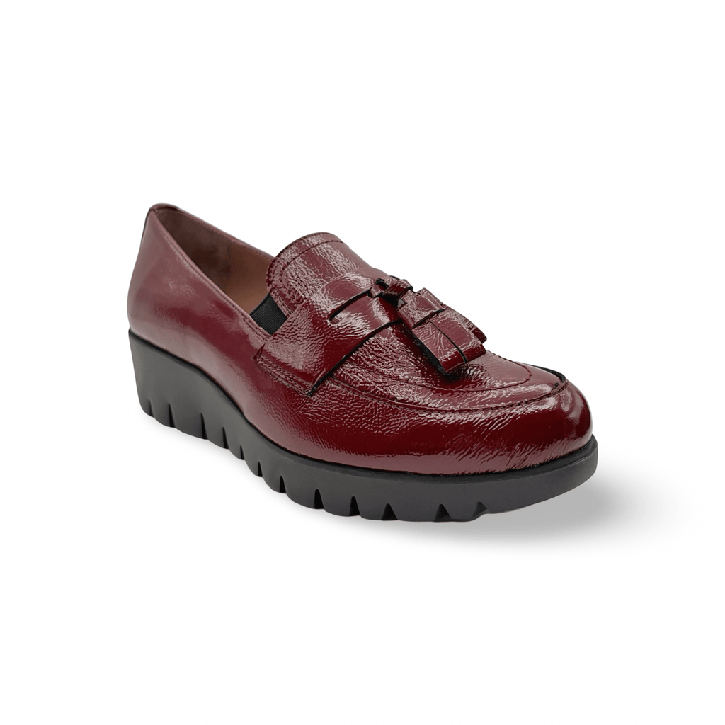 C33342 Burgundy Wedge Loafers