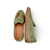 Atzi Green Leather Flat