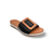Gia Black Adjustable Leather Slide