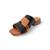 Xilo Black/Tan Leather Slide