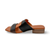 Xilo Black/Tan Leather Slide