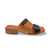 Xilo Black/Tan Leather Slide