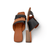 Xilo Black/Tan Leather Slide