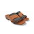 Xilo Black/Tan Leather Slide