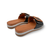 Gia Black Adjustable Leather Slide