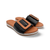 Gia Black Adjustable Leather Slide