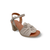 Quana Silver Grey Heel Sandal