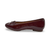 Delicato Merlot Bow Patent Ballet Flat