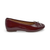 Delicato Merlot Bow Patent Ballet Flat