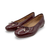 Delicato Merlot Bow Patent Ballet Flat