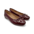 Delicato Merlot Bow Patent Ballet Flat
