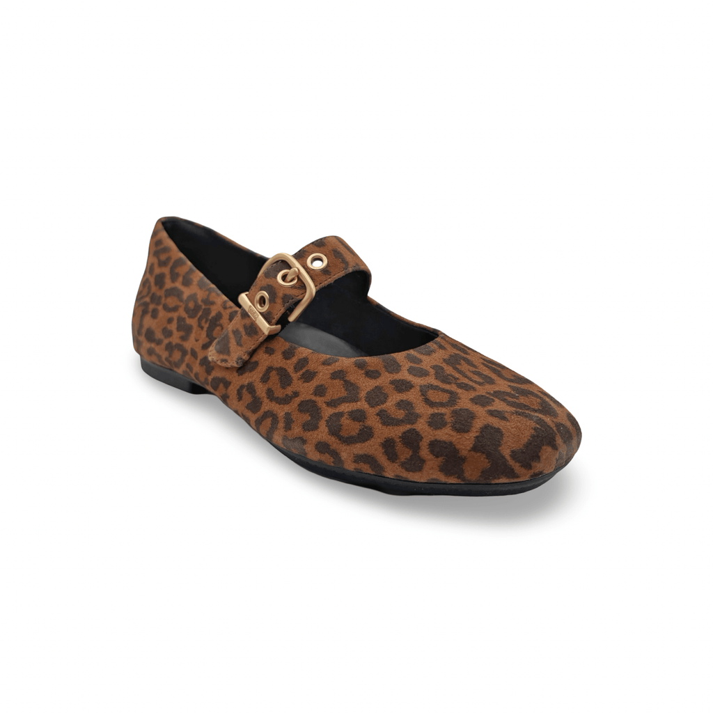 Delicato Leopard Mary-Jane Flat