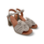 Quana Silver Grey Heel Sandal