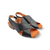 Xena Black Leather Sandal