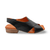 Xena Black Leather Sandal
