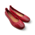Fenja Red Leather Flat